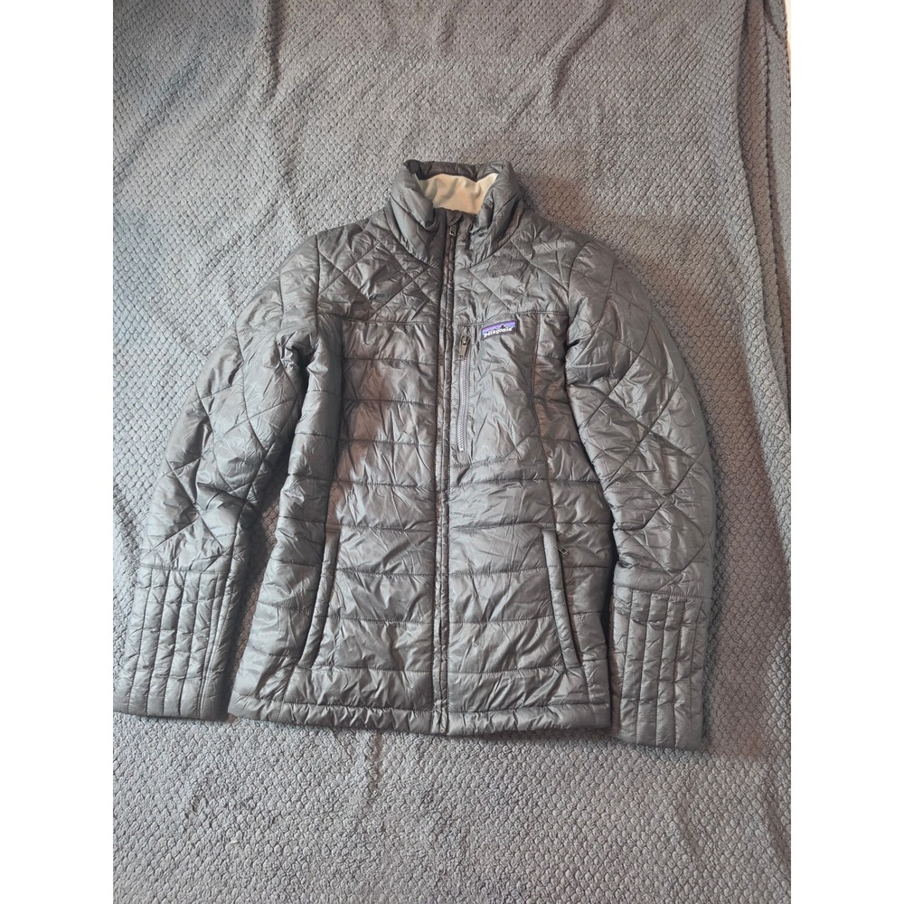 Patagonia Nano Puff Jacket Womens XS Gray Quilted Insulated Full Zip Puffer
